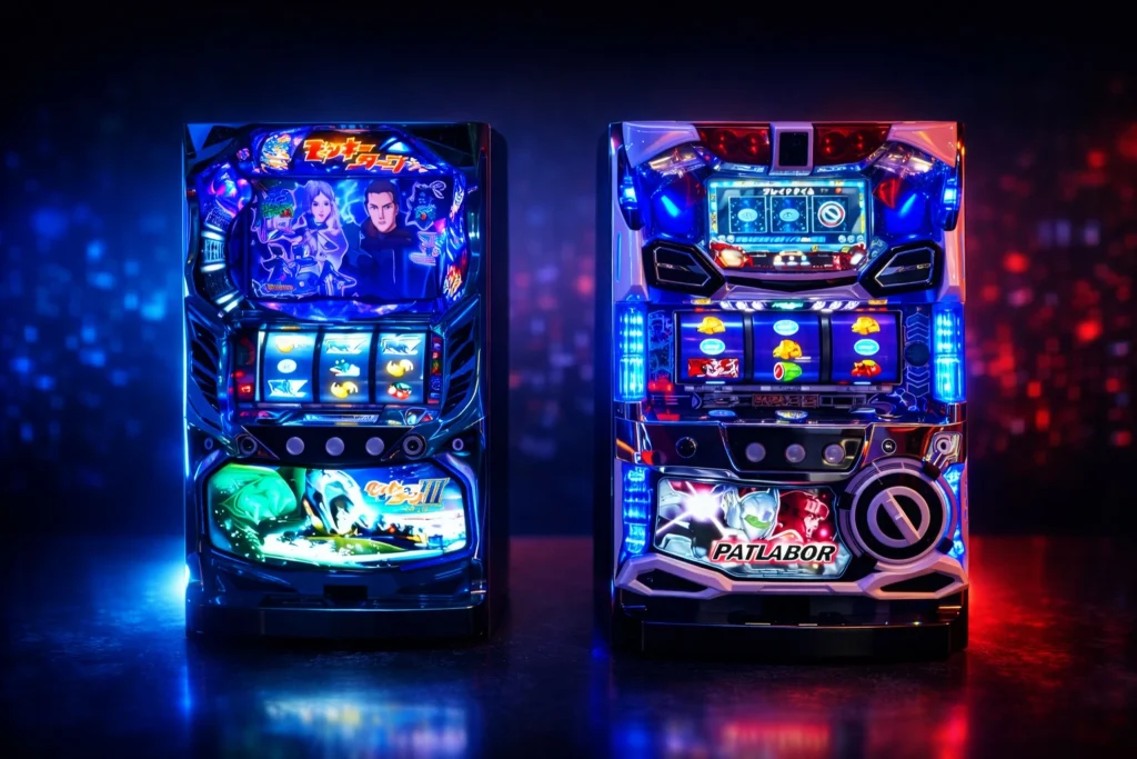 Casino Slotmaschine als Spielautomaten Attraktion für Casino Events und Firmenfeiern im Las Vegas Stil