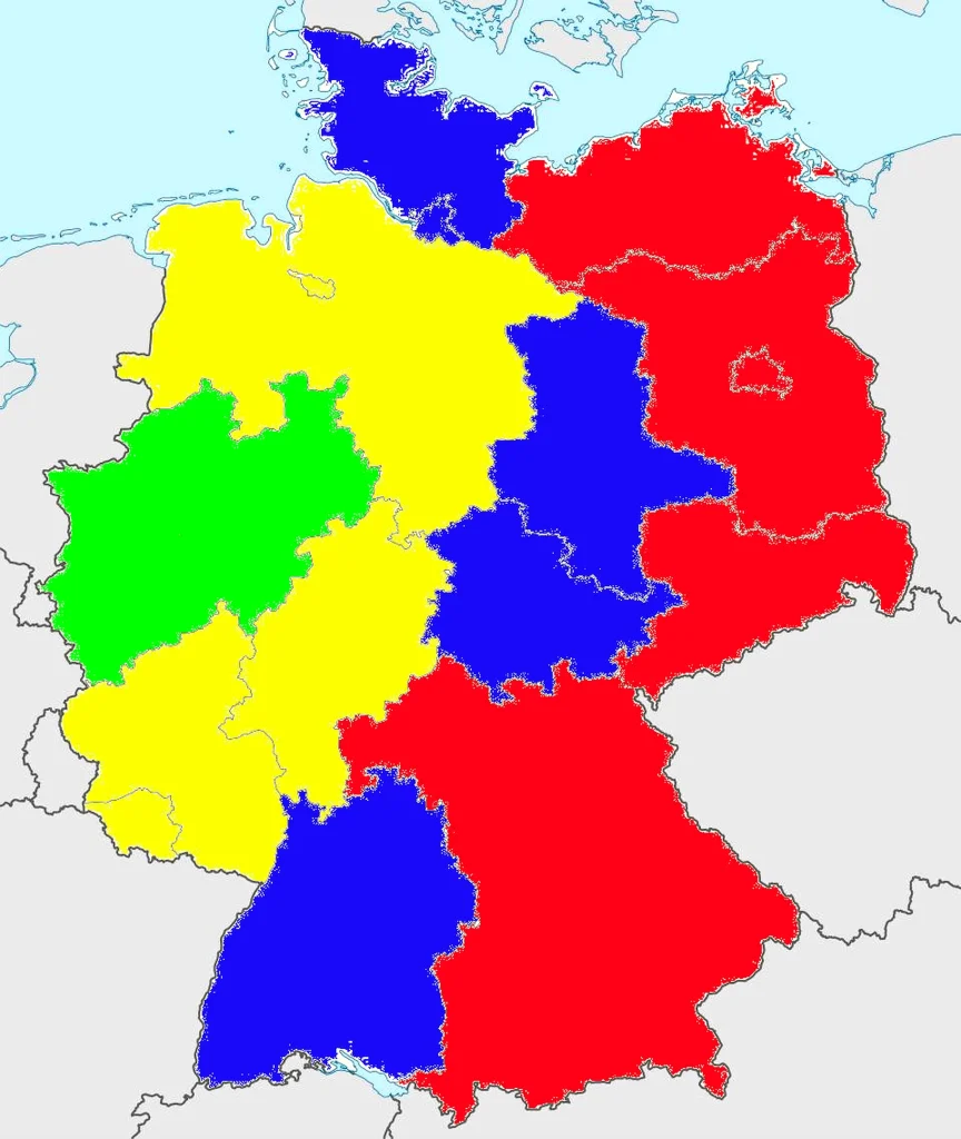 Deutschland Karte mit Preiszonen für Casino Events und Eventplanung