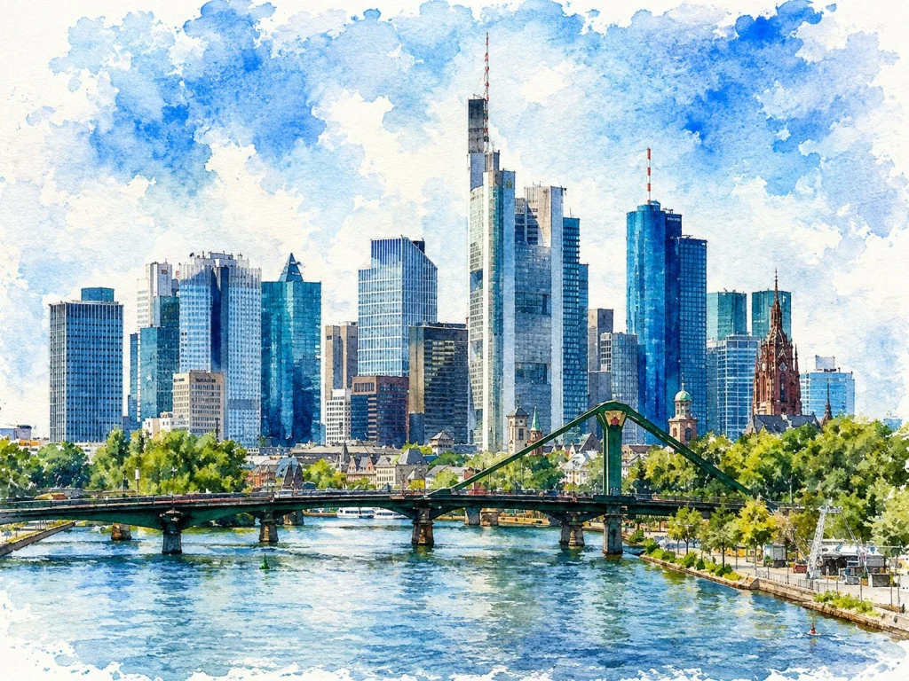 Frankfurt Skyline als Illustration für Casino Events und Firmenevents in Frankfurt