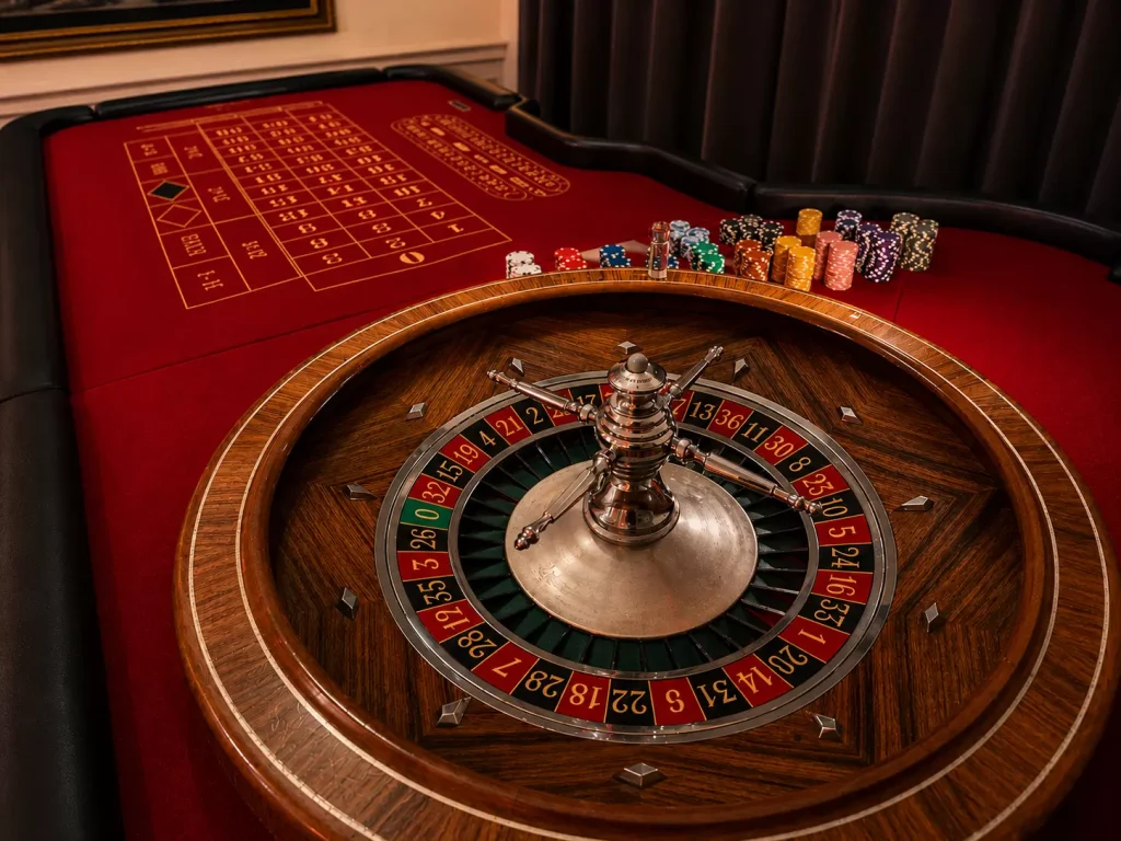 Roulette-Tisch für mobiles Casino Event.