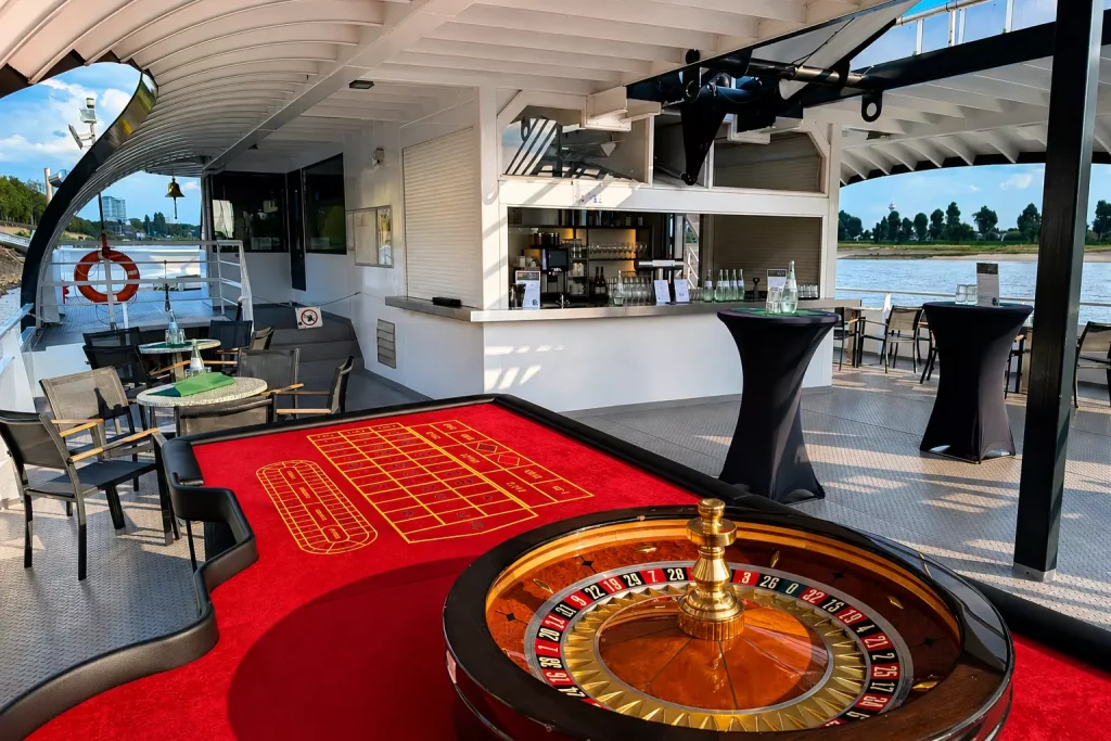 Roulette beim mobilen Casino Event auf einem Schiff